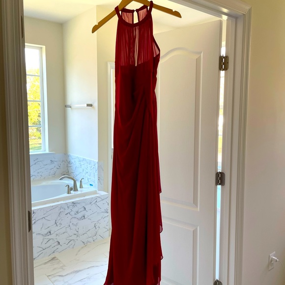 David’s Bridal Red Bridesmaid’s Gown - Picture 2 of 6